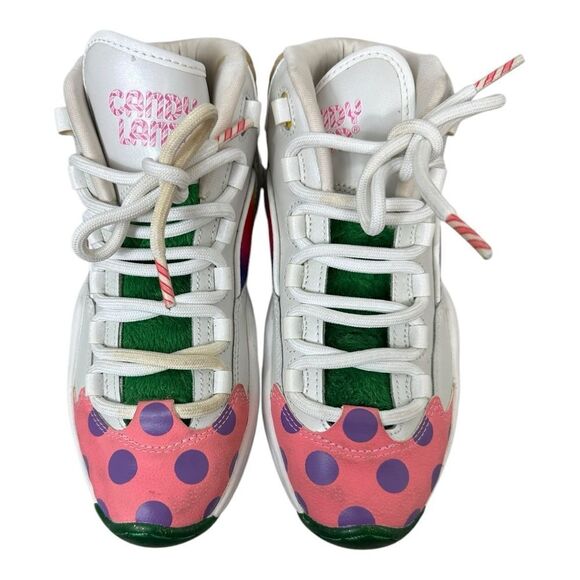 Hasbro x Reebok Question Mid 'Candy Land' White GZ0081 Rare M5/W7 STAINED - Picture 2 of 11